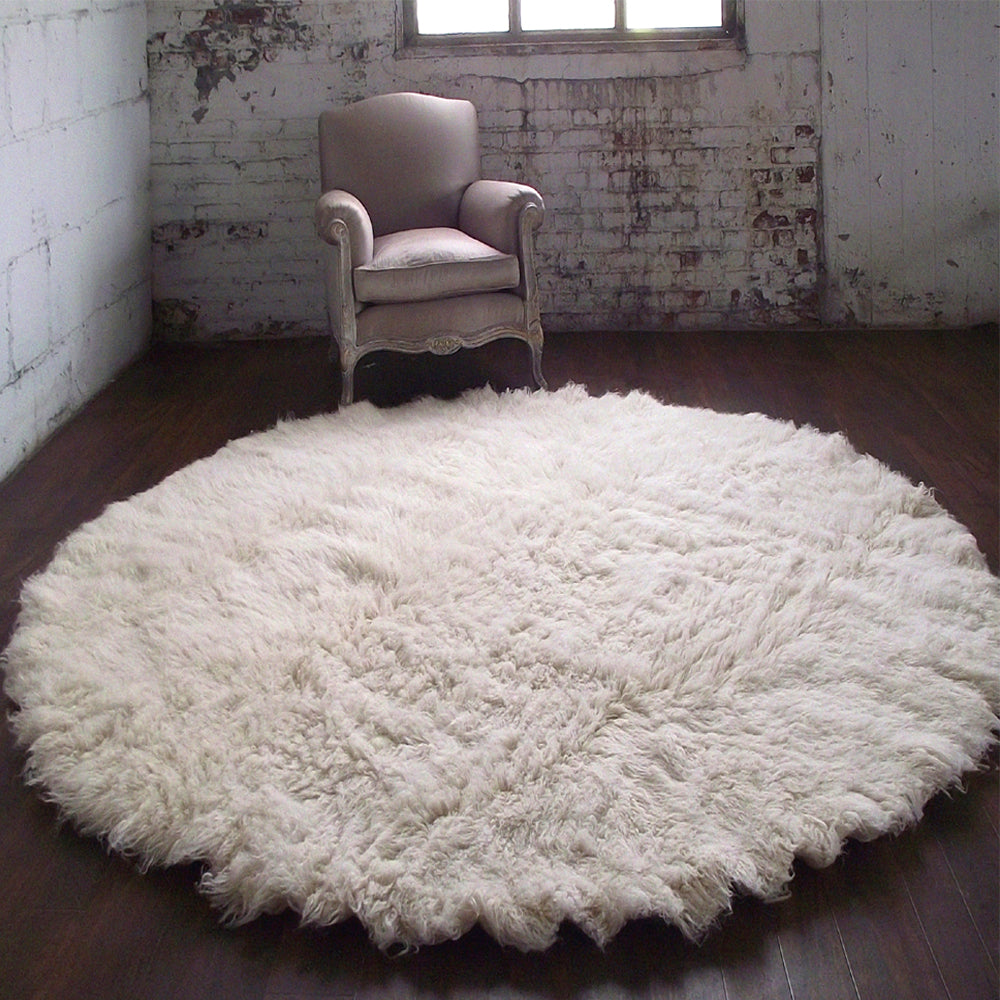 DELUXE ROUND FLOKATI RUG | SUPER THICK 3.5