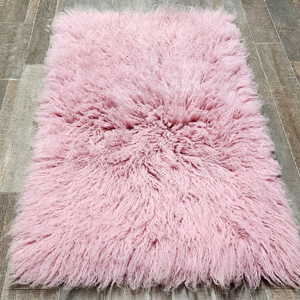 SUPER THICK 3X5 PINK FLOKATI RUG | THICK 3000gsm WEIGHT | LONG 3.5