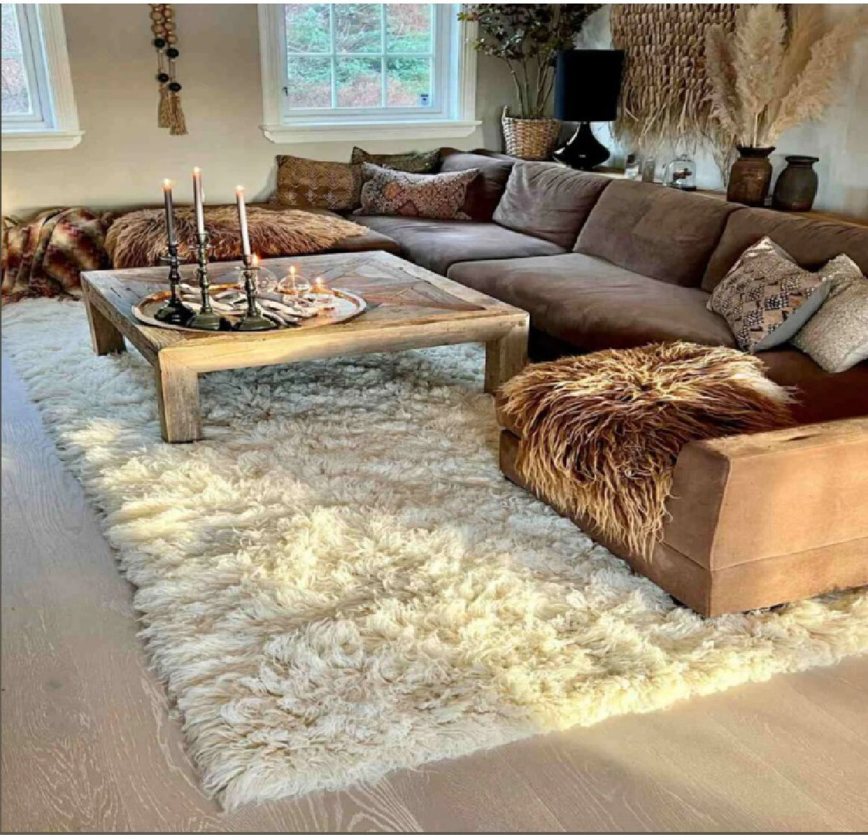 CLASSIC FLOKATI SHAG RUGS | PREMIUM 3” WOOL PILE | 2000 GRAM WEIGHT