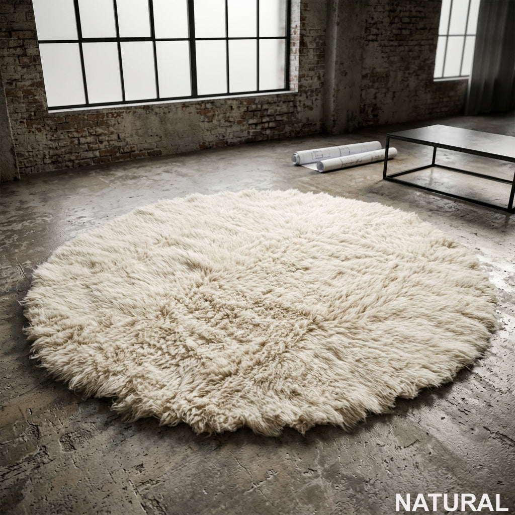 DELUXE ROUND FLOKATI RUG💥SUPER THICK 3.5