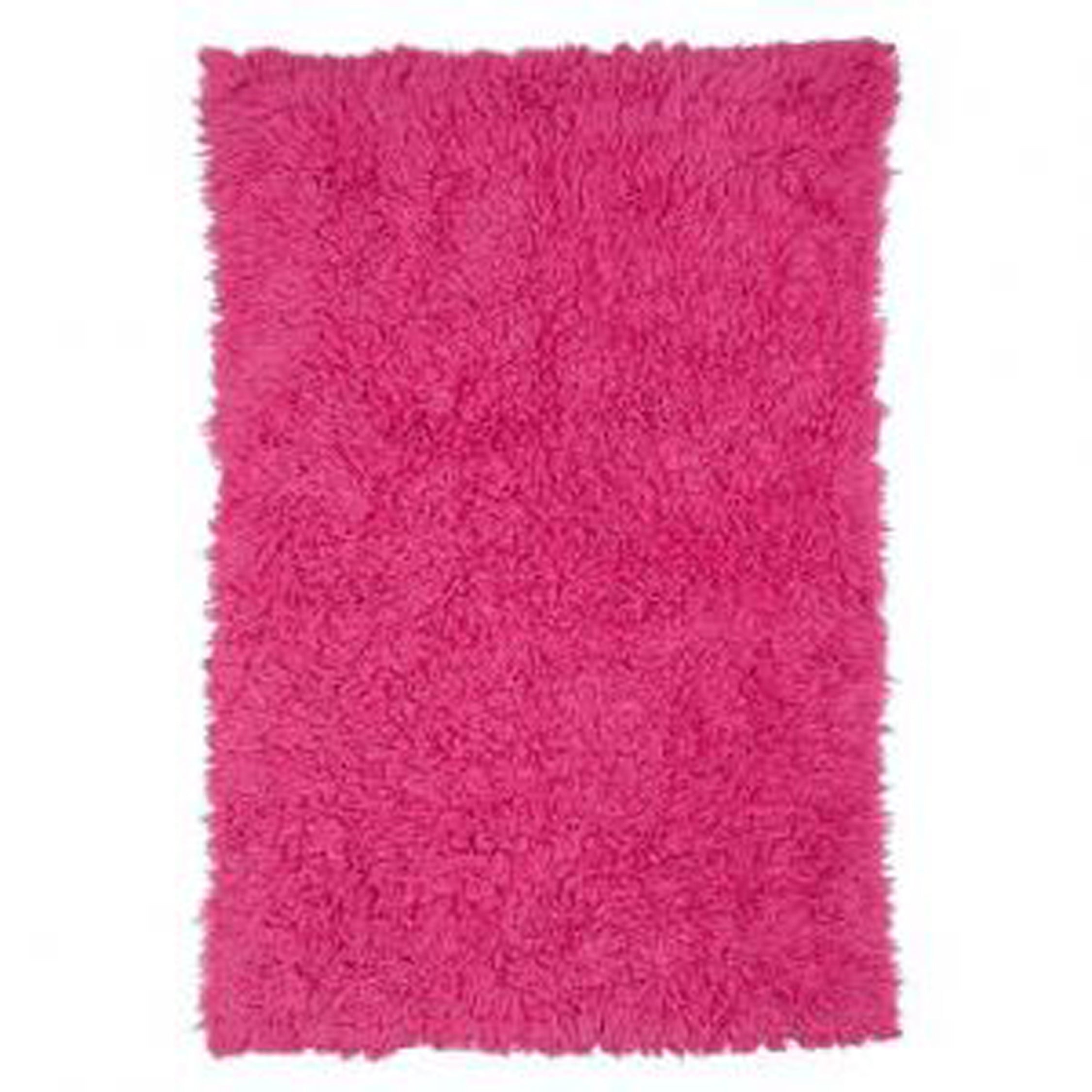 STYLISH 3X5 HOT PINK FLOKATI RUG | THICK 3.5