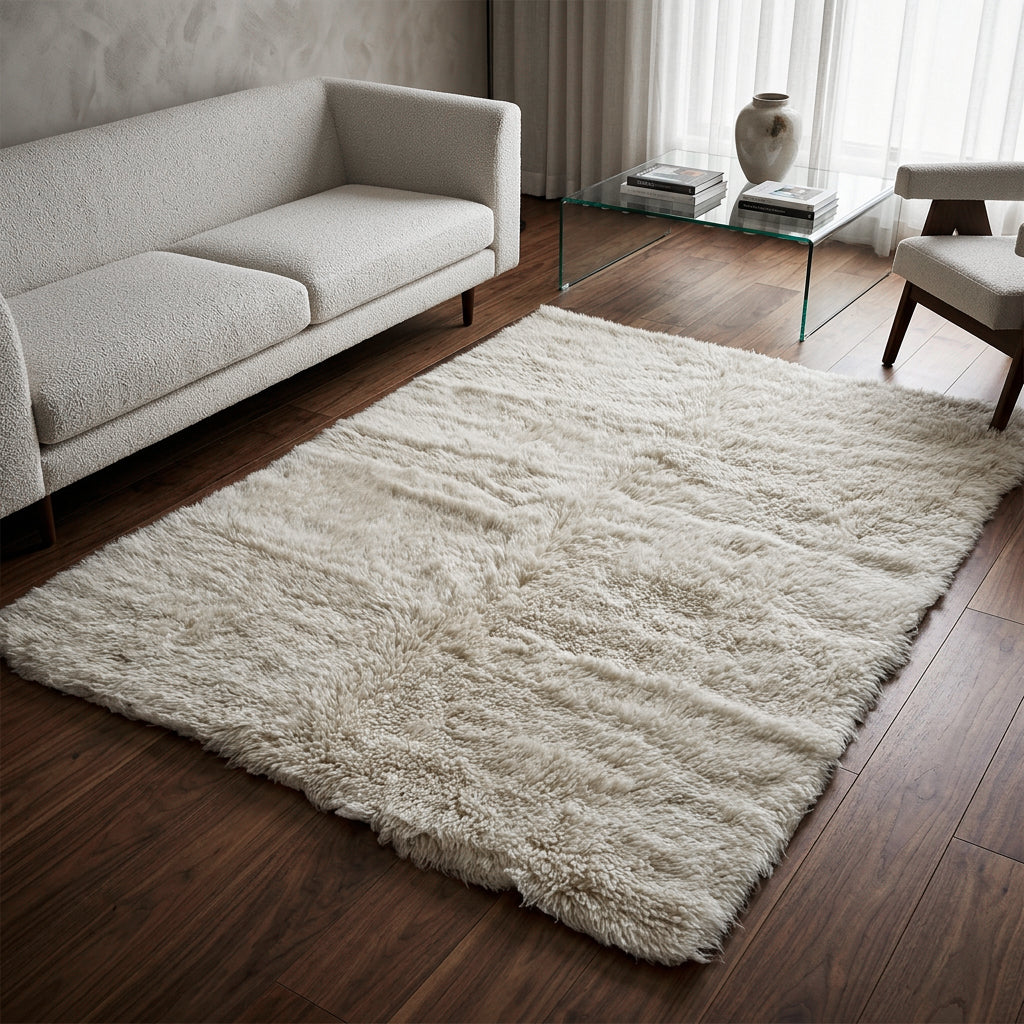 STYLISH 3X5 SHORT HAIR FLOKATI RUG 💥THICK WITH A SHORTER PILE LENGTH