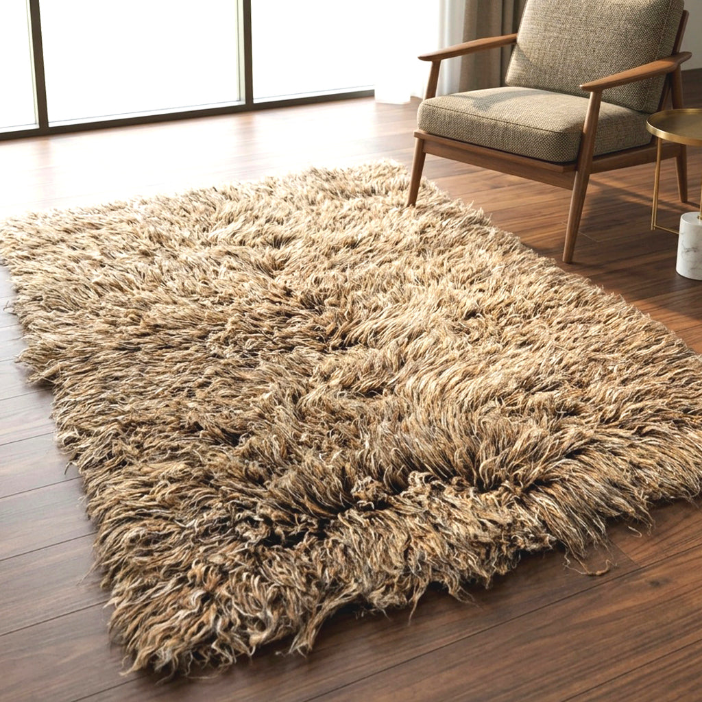 STYLISH 4x6 ULTRA-PLUSH GREEK FLOKATI RUG💥THICK 4