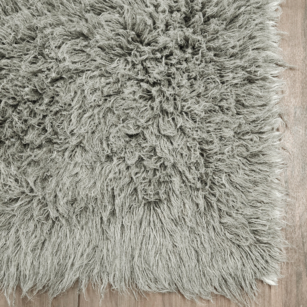 SUPER PLUSH 3X5 NATURAL GRAY FLOKATI RUG | THICK 3000gsm WEIGHT | LONG 3.5