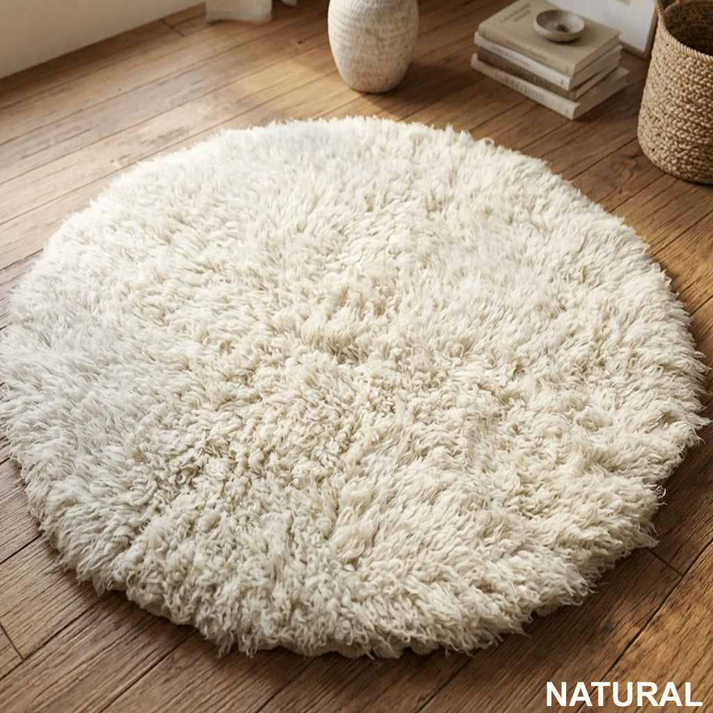 ULTRA-PLUSH ROUND FLOKATI💥AMAZING 4” PILE ➡4000 GRAM WEIGHT | LIKE WALKING ON A CLOUD!