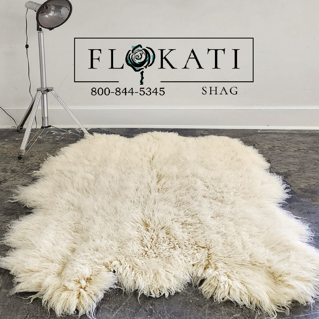 ULTRA-PLUSH SHEEPSKIN FLOKATI💥THICK 4” ORGANIC WOOL PILE