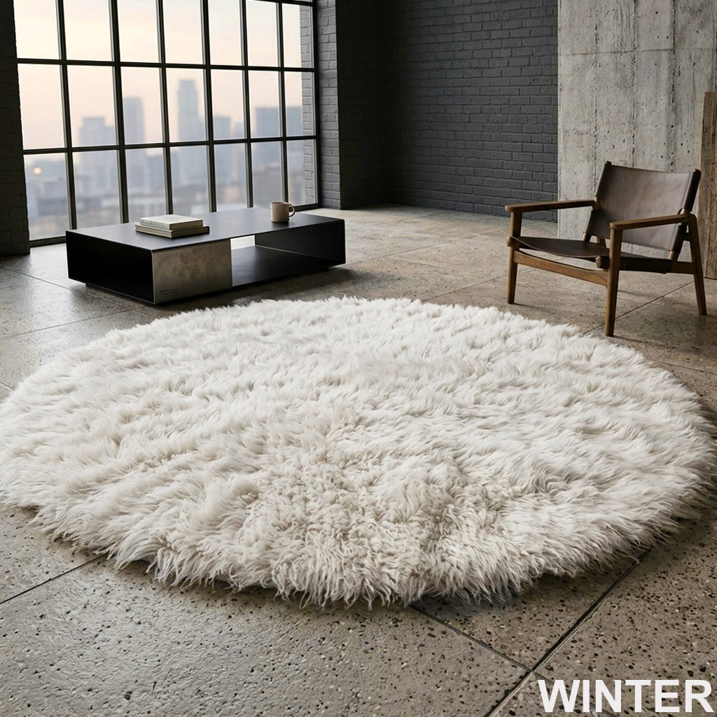 ULTRA-PLUSH ROUND FLOKATI💥AMAZING 4” PILE ➡4000 GRAM WEIGHT | LIKE WALKING ON A CLOUD!