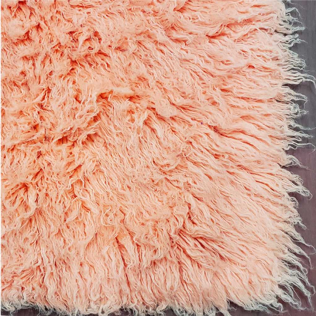 SUPER THICK 3X5 PEACH FLOKATI RUG | THICK 3000gsm WEIGHT | LONG 3.5