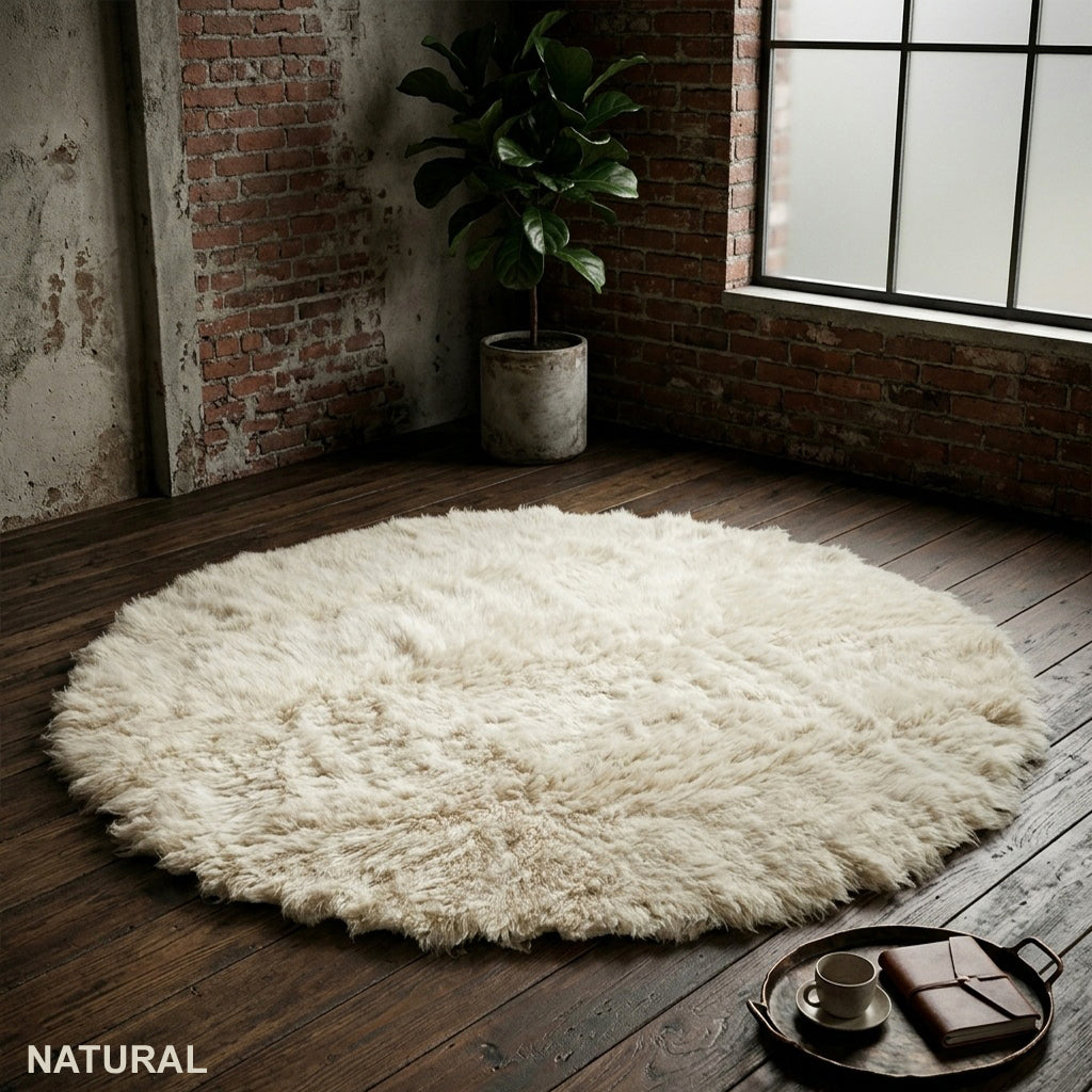 DELUXE ROUND FLOKATI RUG💥SUPER THICK 3.5