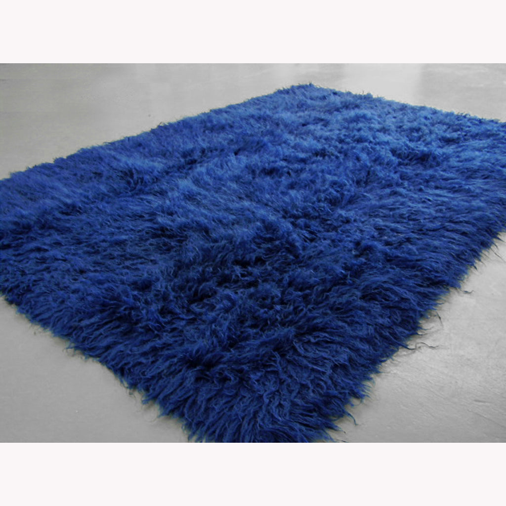 SUPER PLUSH 4X6 DENIM BLUE FLOKATI RUG | THICK 3000gsm WEIGHT | LONG 3.5
