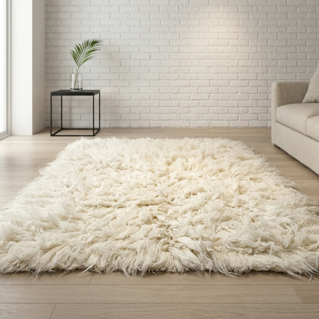 EXOTIC CHUNKY WOOL FLOKATI RUG💥LONG 6
