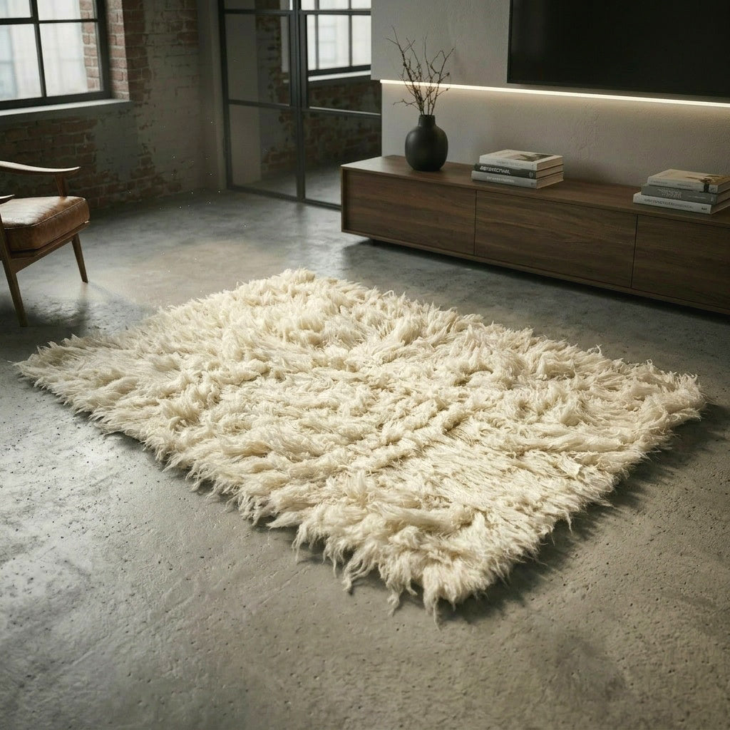 EXOTIC CHUNKY WOOL FLOKATI RUG💥LONG 6