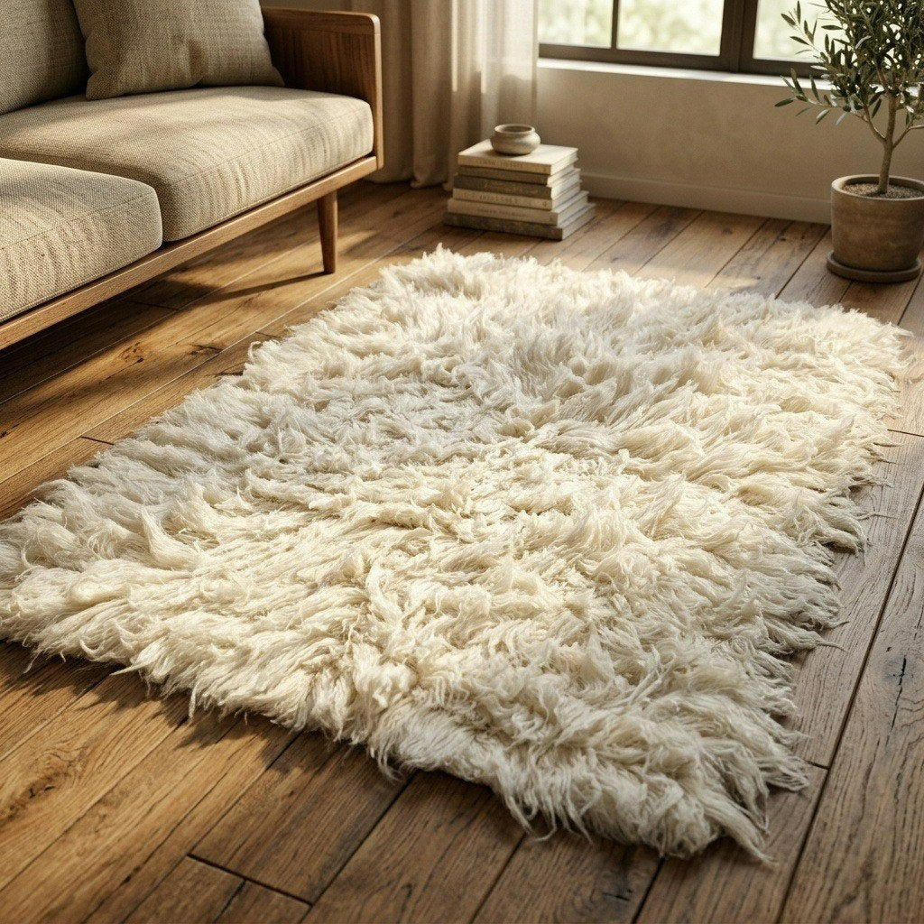 EXOTIC CHUNKY WOOL FLOKATI RUG💥LONG 6