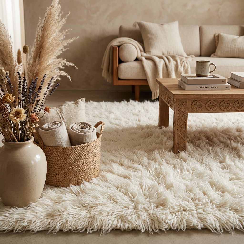DELUXE SQUARE FLOKATI RUG💥SUPER THICK 3.5