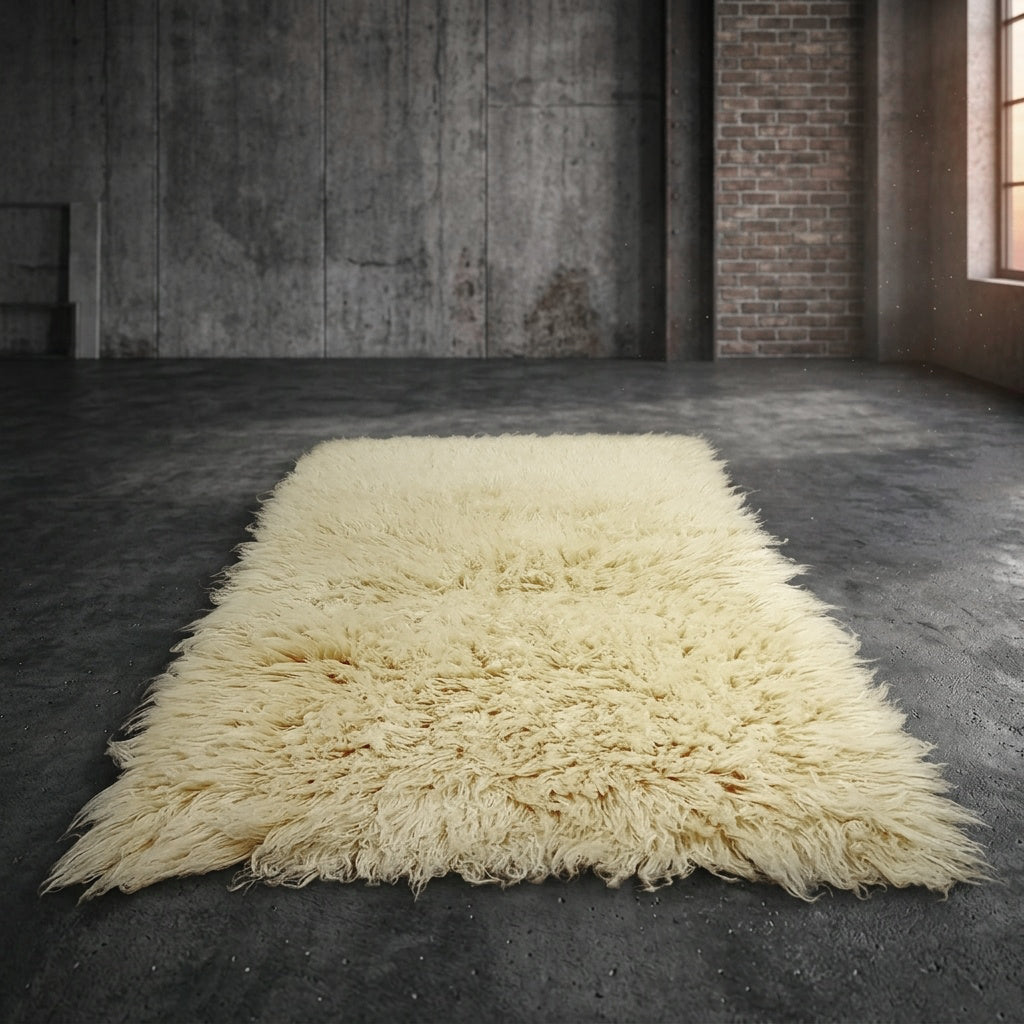 SUPER THICK 3X5 YELLOW FLOKATI RUG💥LONG 3.5