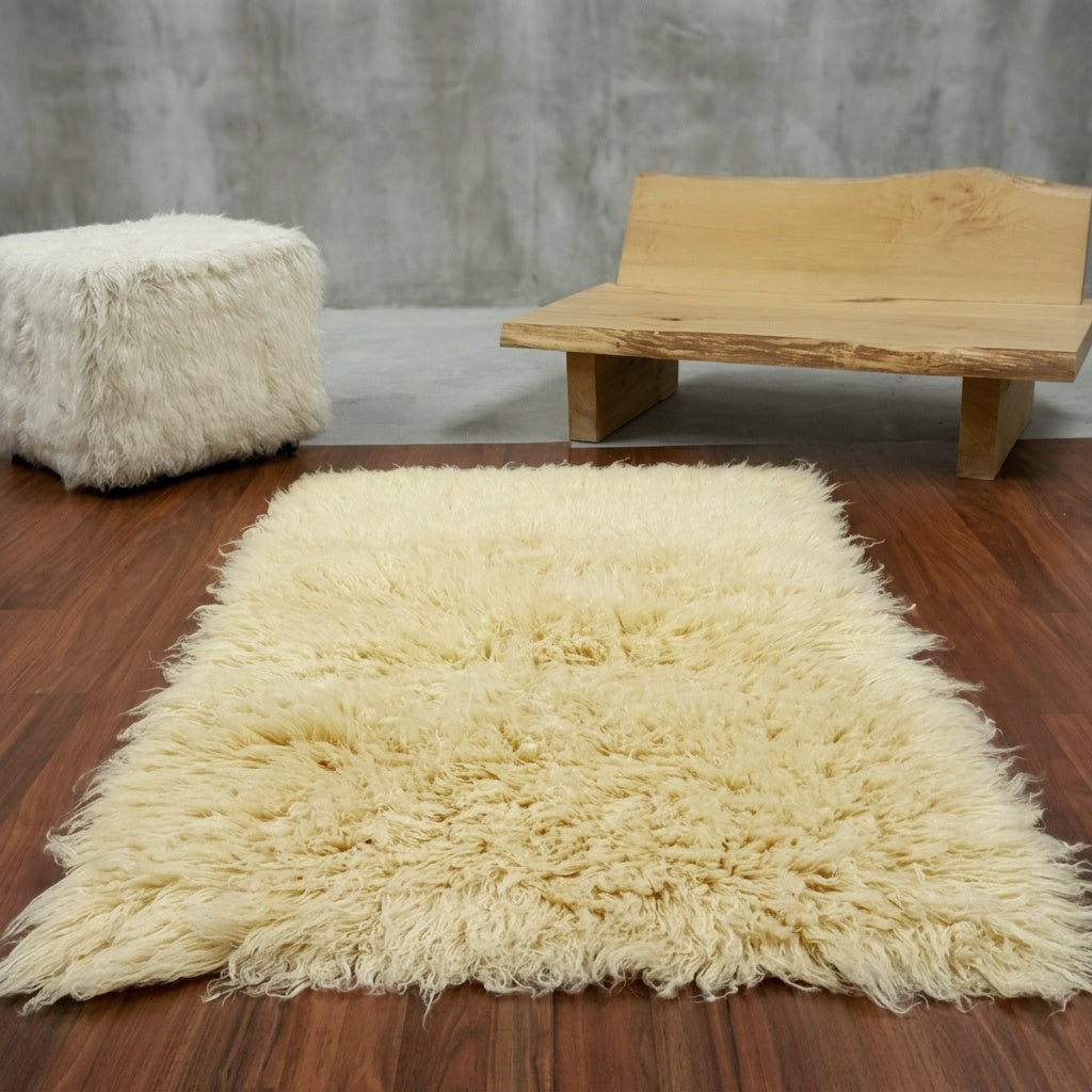 SUPER THICK 3X5 YELLOW FLOKATI RUG💥LONG 3.5