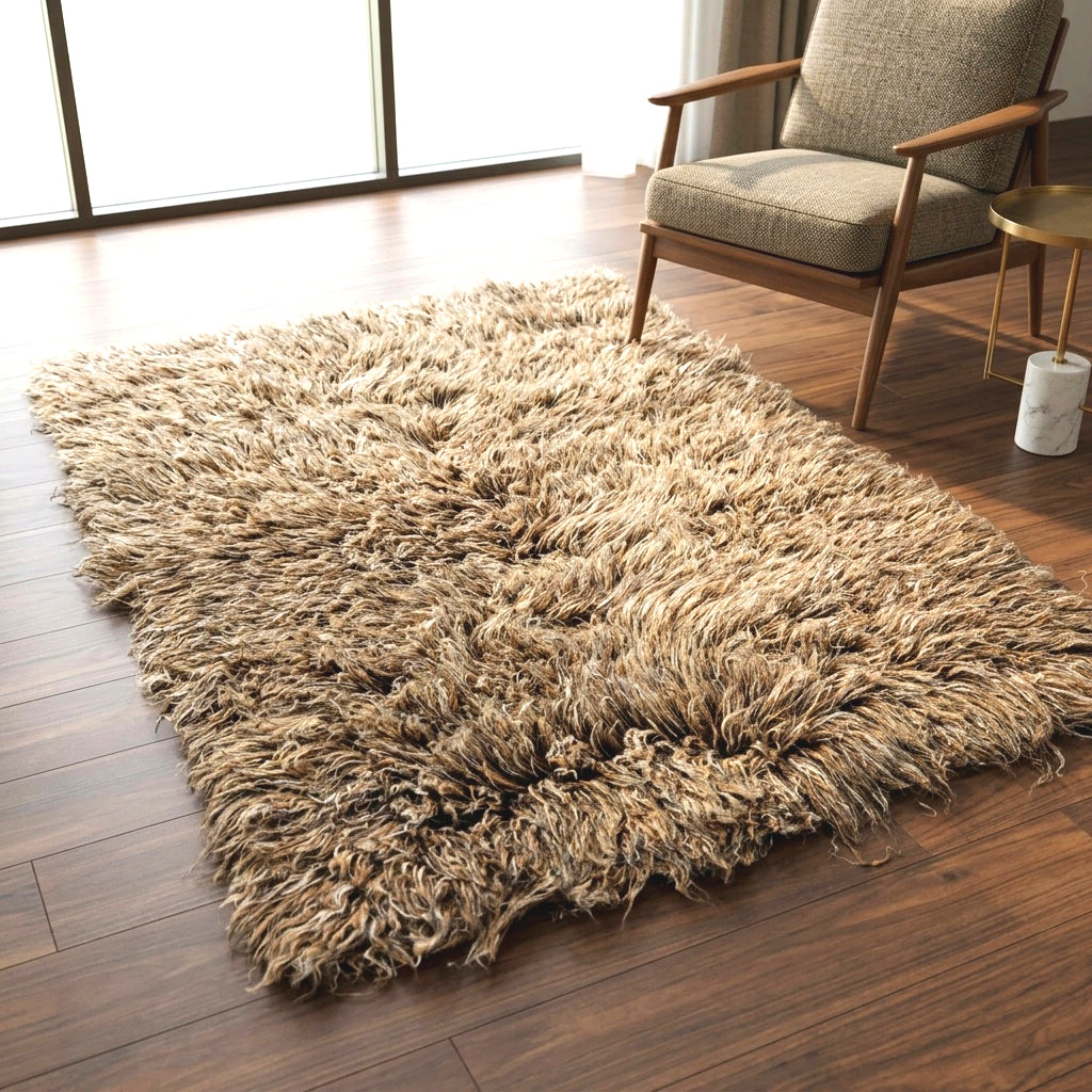 STYLISH 4x6 ULTRA-PLUSH GREEK FLOKATI RUG💥THICK 4