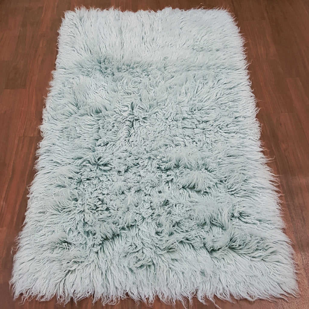 STYLISH SKY BLUE FLOKATI RUG | THICK 3.5