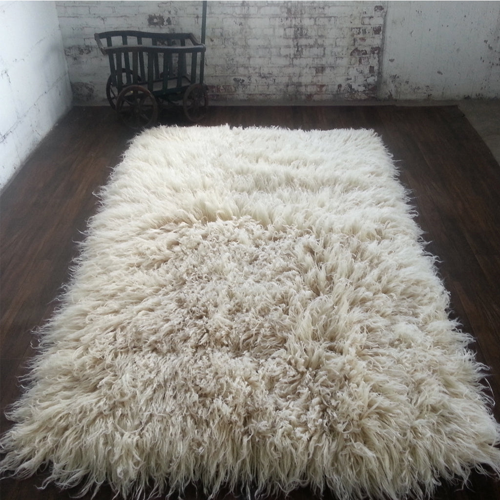 WILD AND FLOKATI RUG LONG 6" WOOL PILE 6000 GRAM WEIGHT
